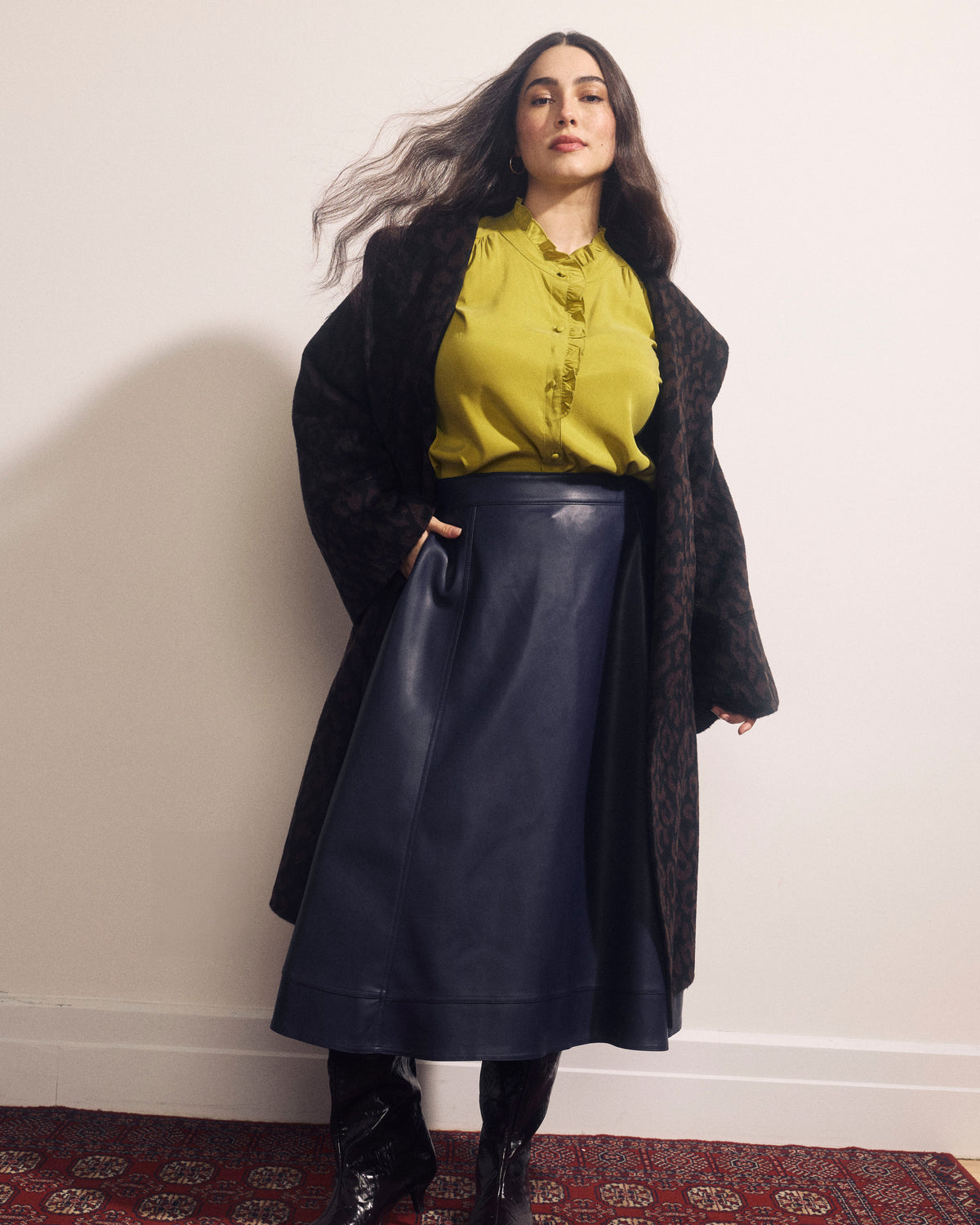 Charlotte Faux Leather Skirt - Supernova