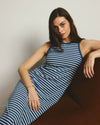 Cai High Neck Tank Dress - Ink Blue/White Stripe | Plus Size & Straight Size Women's Fashion | Universal Standard