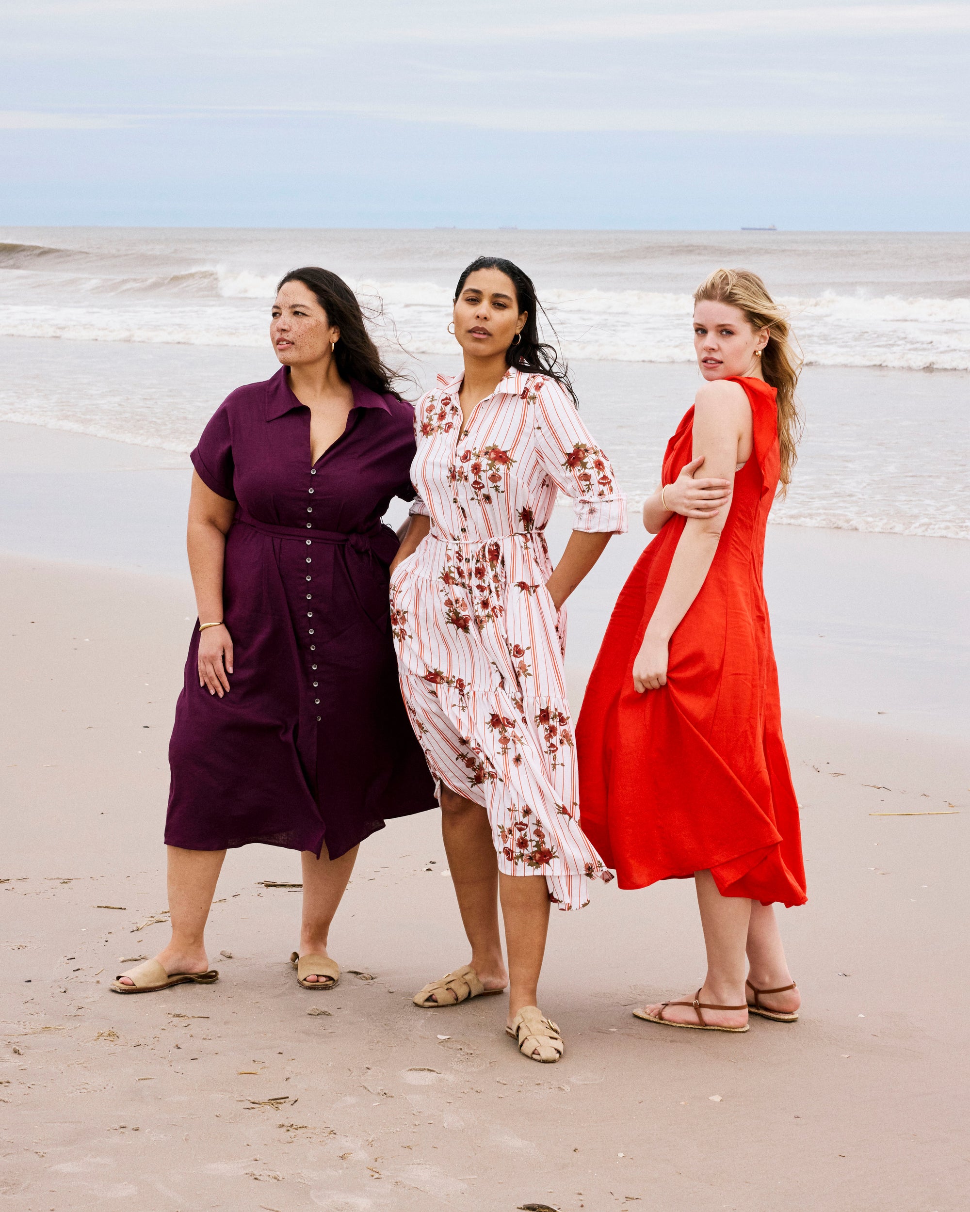 Sandy Stretch Linen Shirtdress - Acai | Plus Size & Straight Size Women's Fashion | Universal Standard