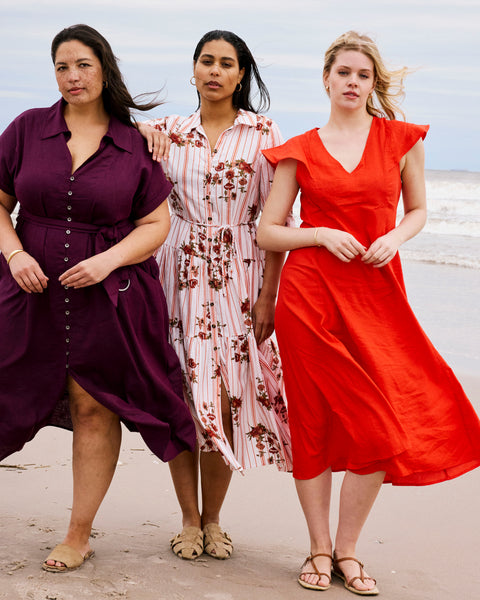 Victoria Linen Dress - / Shoreline Sunset- SizeS - by Universal Standard Victoria Linen Dress - / Shoreline Sunset- SizeS - by Universal Standard