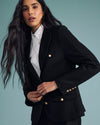 4 Pocket Ponte Blazer - Black with Gold Buttons