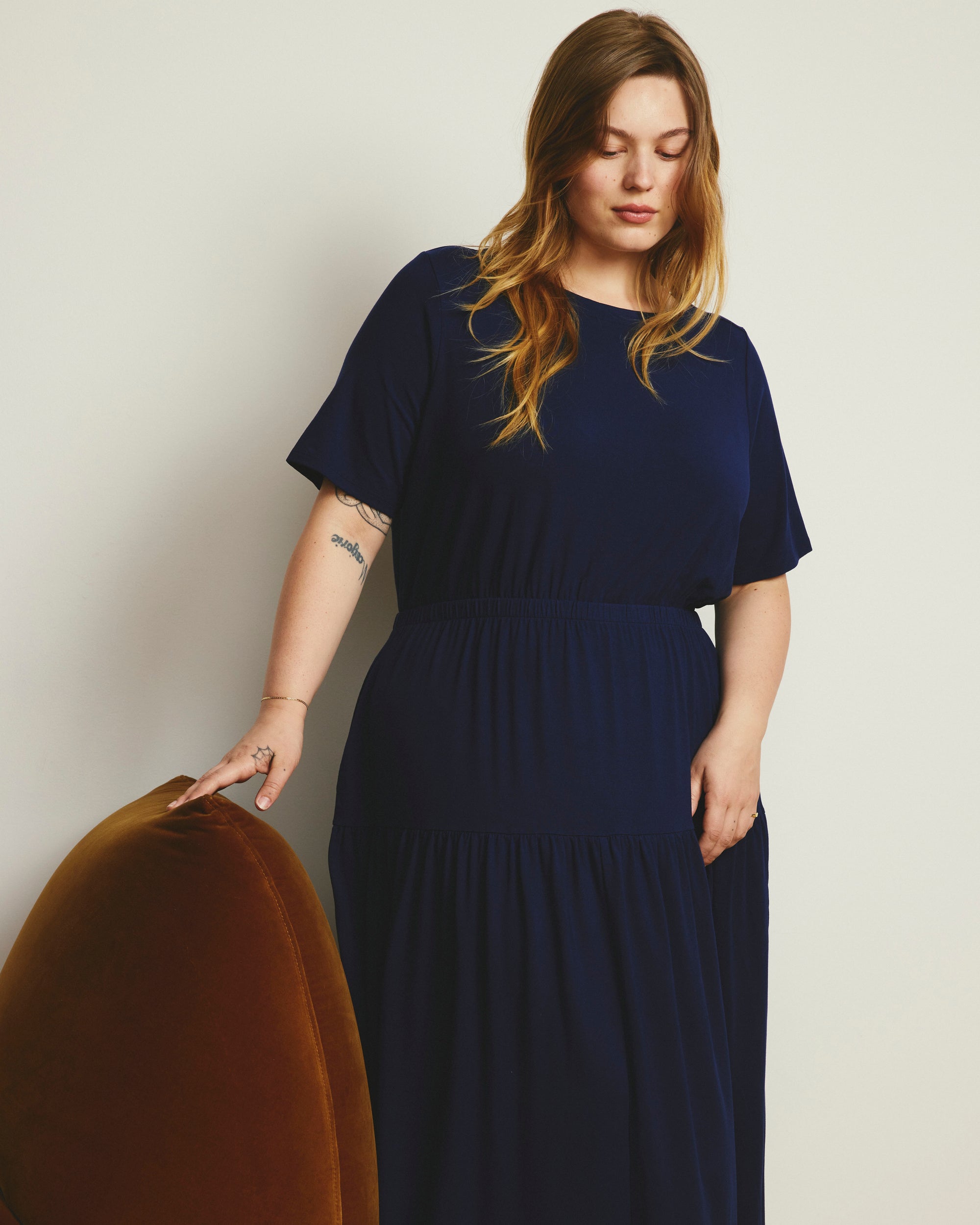 Thea Divine Jersey Midi Dress - Cenote | Plus Size & Straight Size Women's Fashion | Universal Standard