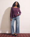 Sabrina Twist Front Stretch Cupro Blouse - Potion Purple