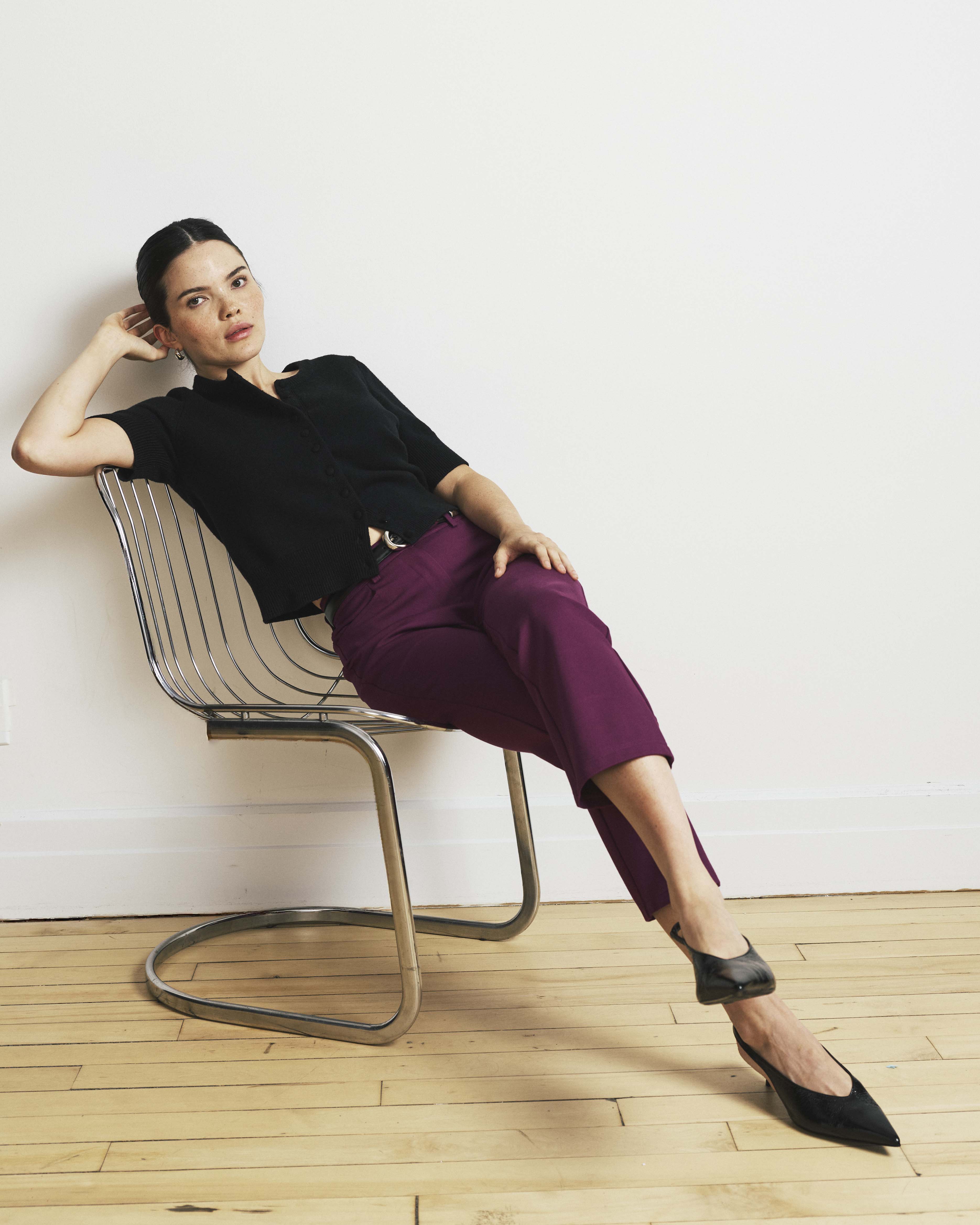 Cigarette Ponte Pants - Plum Caspia | Plus Size & Straight Size Women's Fashion | Universal Standard