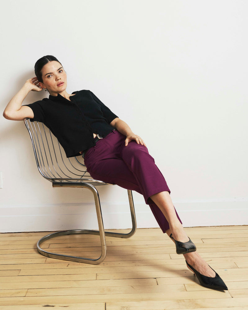 Cigarette Ponte Pants - Plum Caspia | Plus Size & Straight Size Women's Fashion | Universal Standard