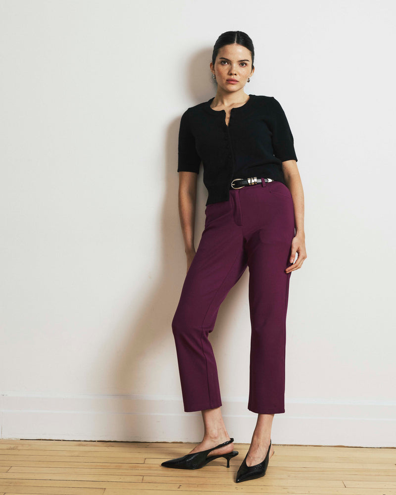Cigarette Ponte Pants - Plum Caspia | Plus Size & Straight Size Women's Fashion | Universal Standard
