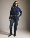 Etta High Rise Straight Leg Jeans 31 Inch - Saint Lawrence Blue