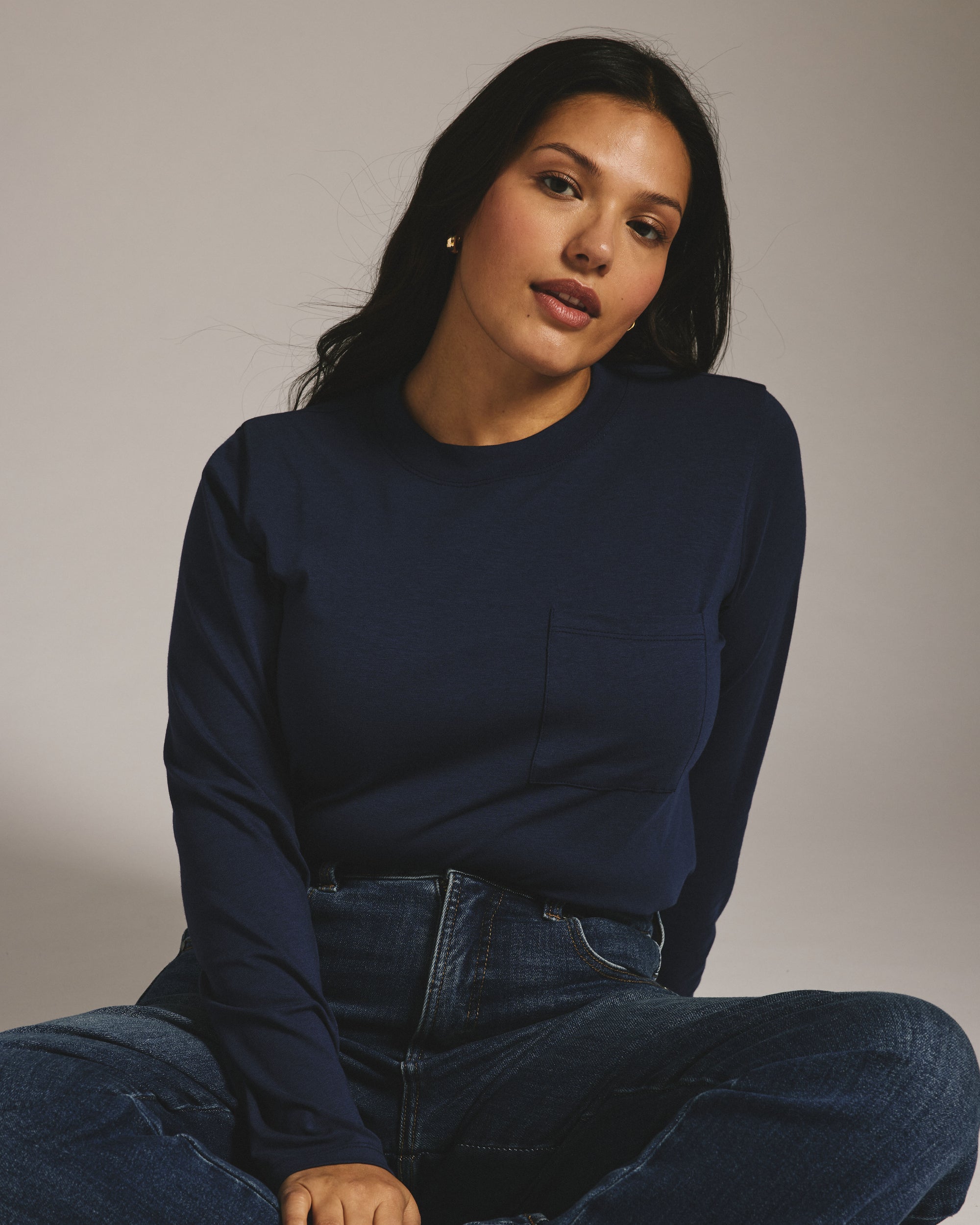 Long Sleeve Garcon Tee - Classic Navy