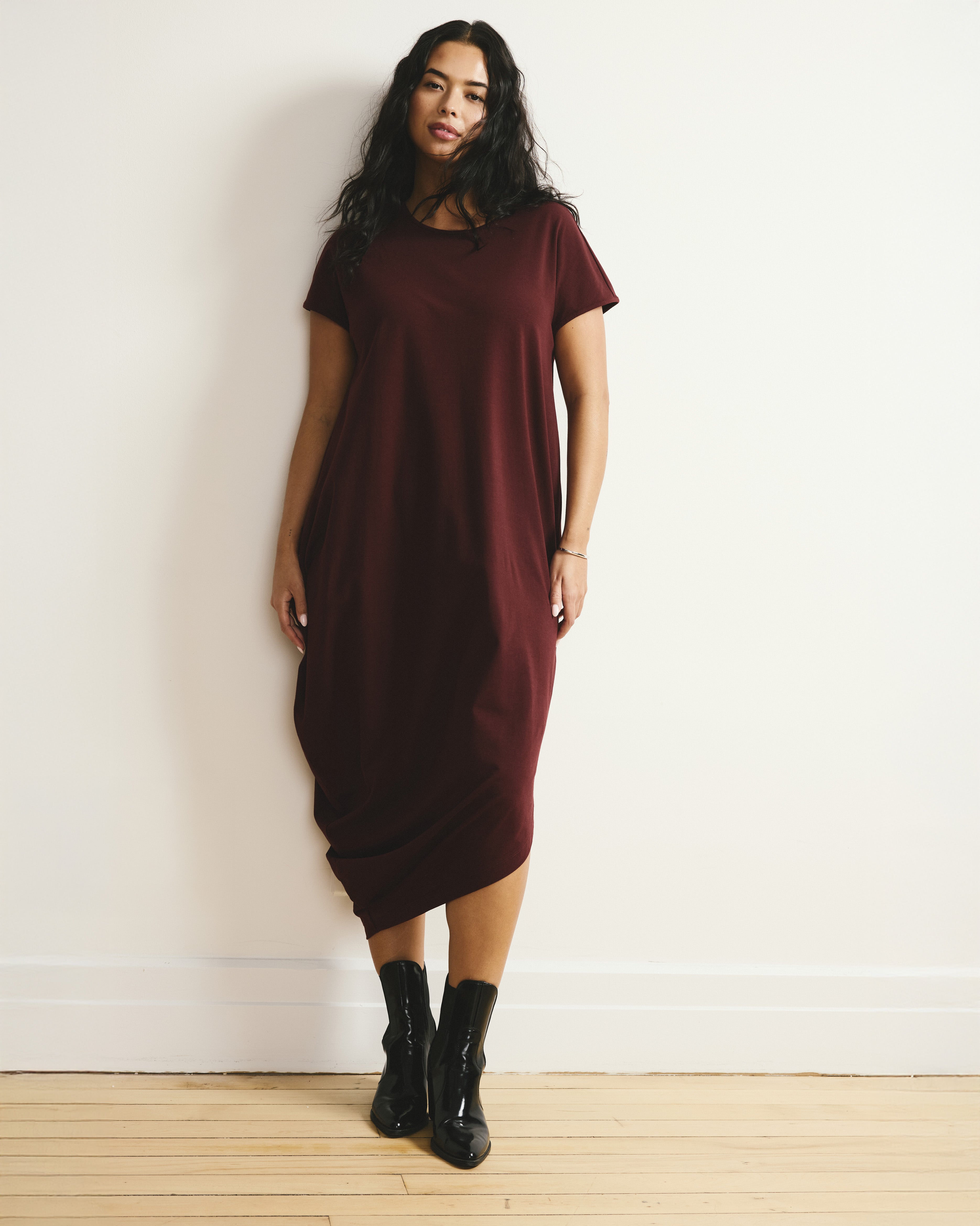 Iconic Geneva Dress - Black Cherry – Universal Standard