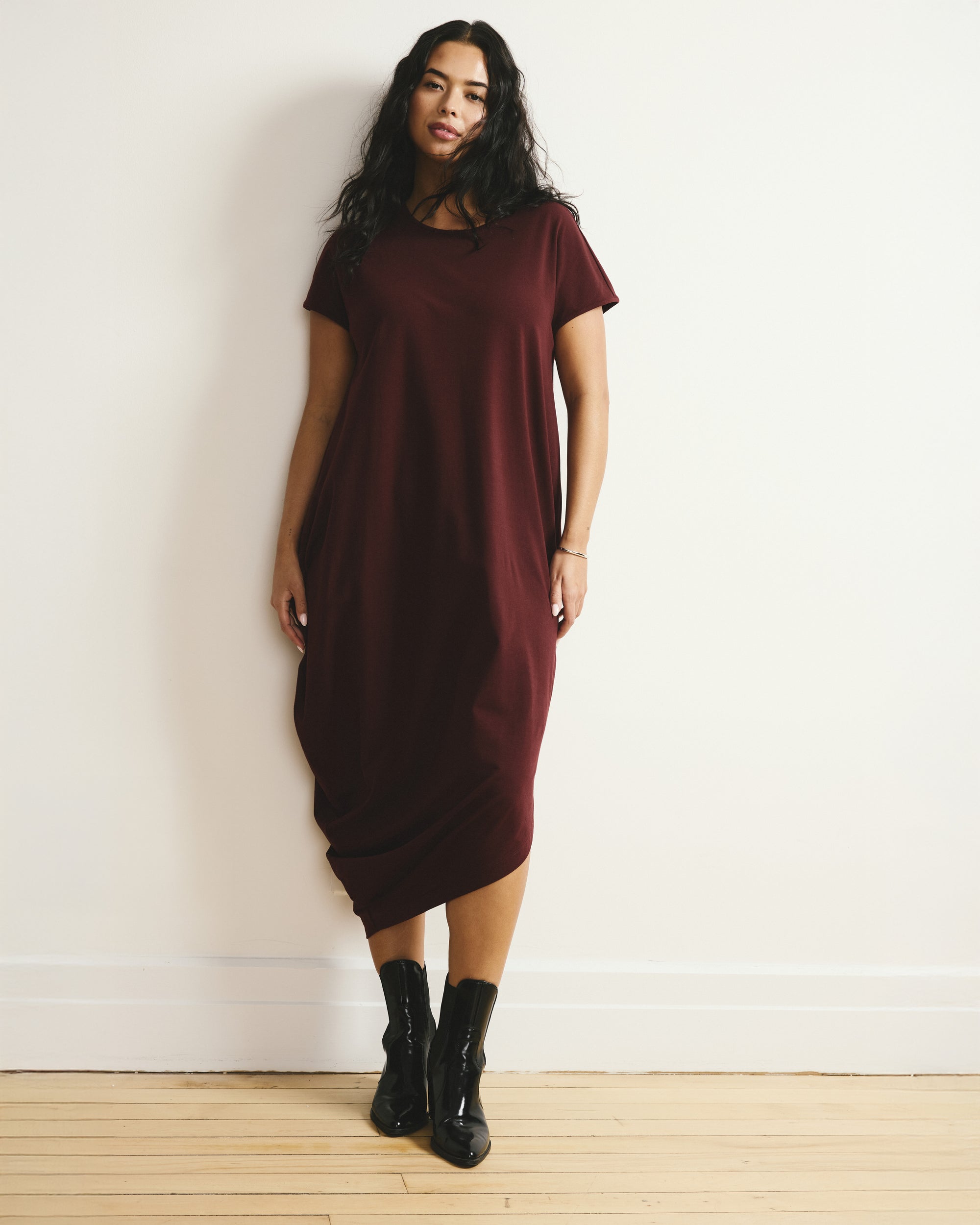 Iconic Geneva Dress - Black Cherry