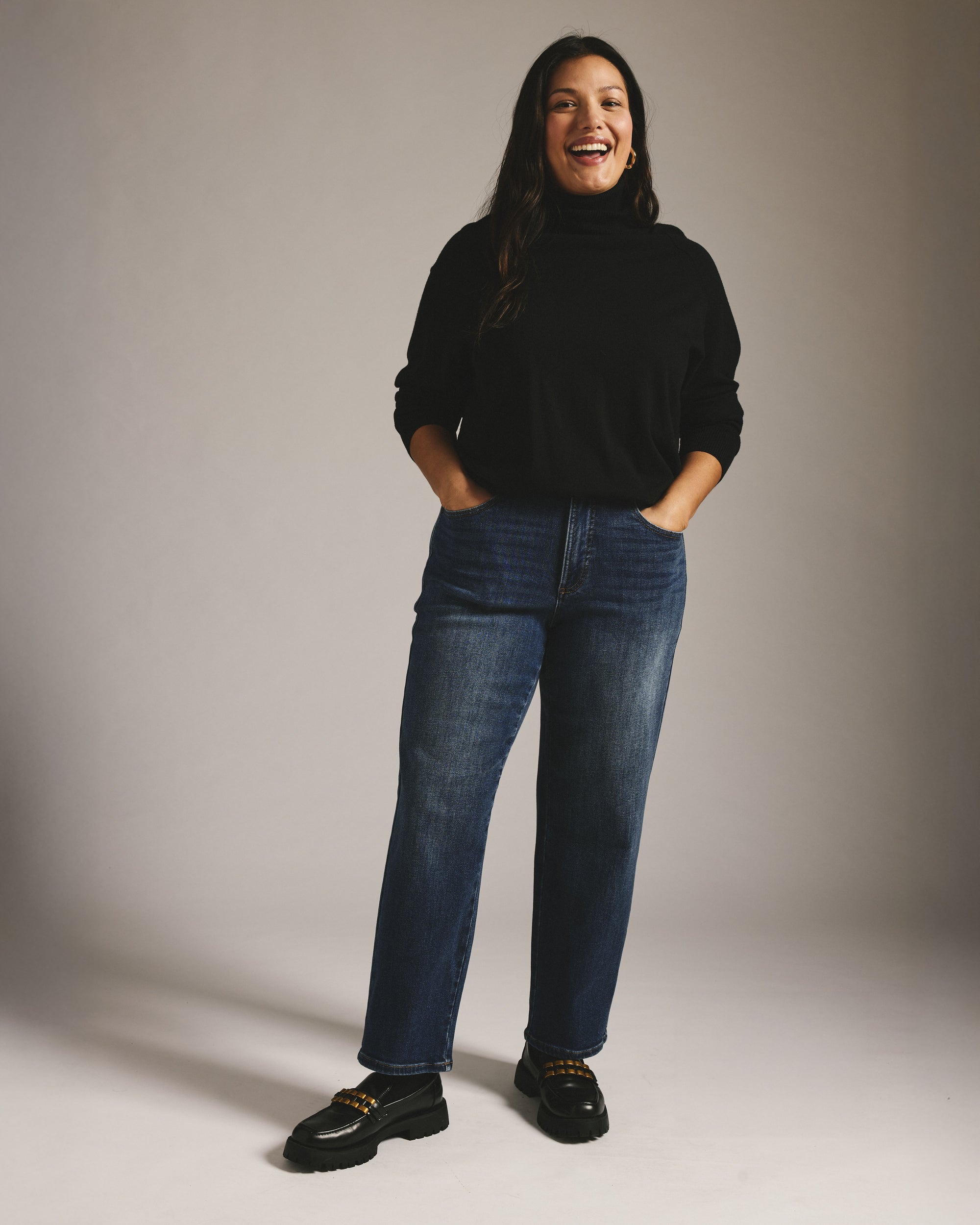 Etta High Rise Straight Leg Jeans 28 Inch - Saint Lawrence Blue