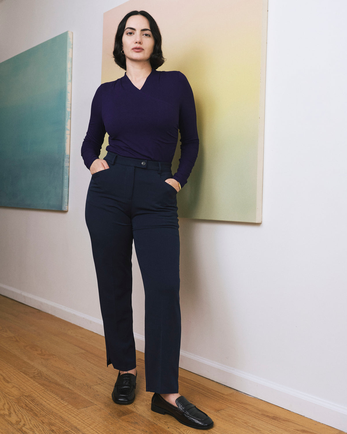 All Day Mercer Tapered Leg Pants - Navy