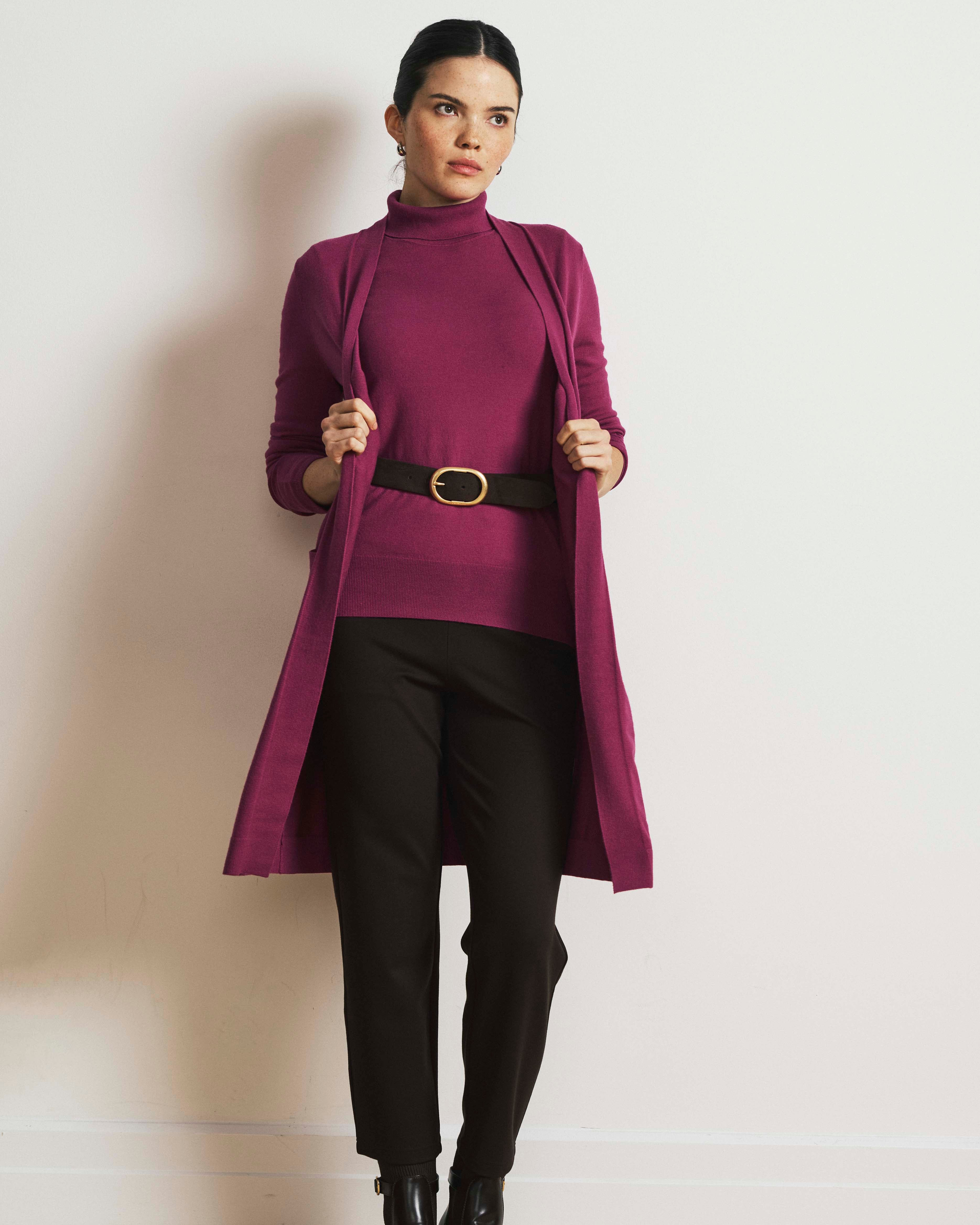 Savvy Fine Knit Turtleneck Sweater Top - Rothko Purple | Plus Size & Straight Size Women's Fashion | Universal Standard