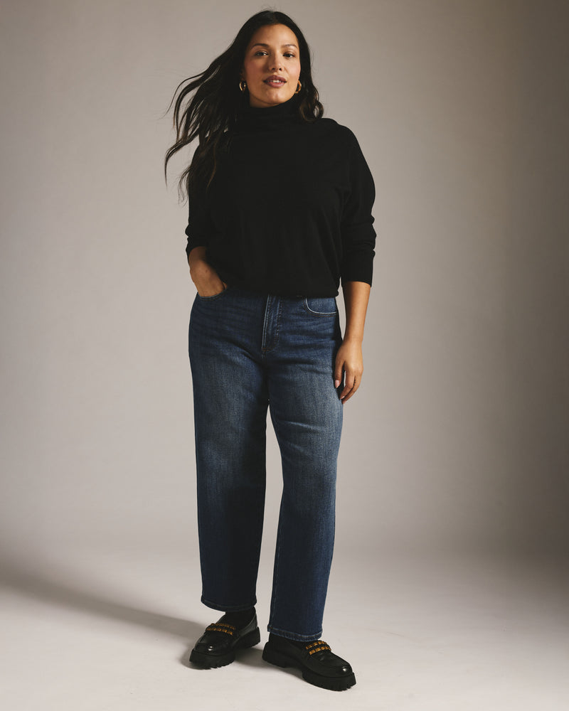 Etta High Rise Straight Leg Jeans 28 Inch - Saint Lawrence Blue