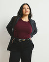 Savvy Fine Knit Crew Sweater - Gamay