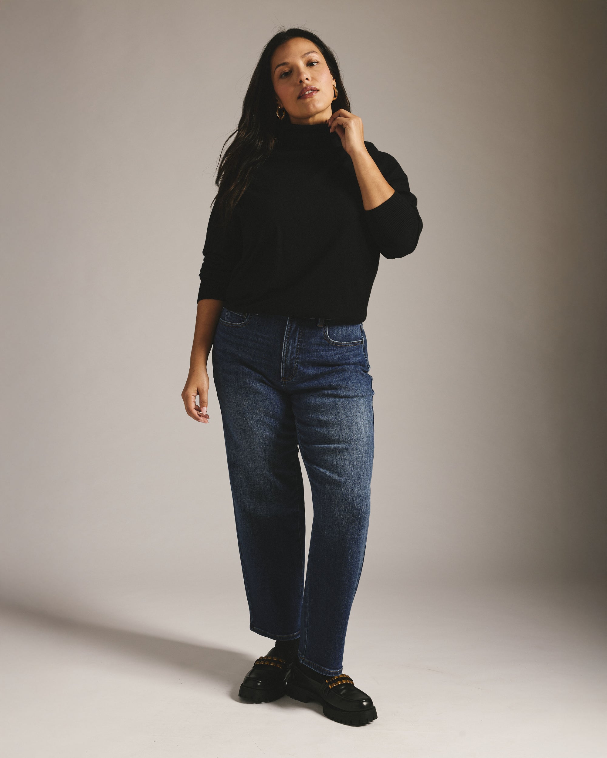 Etta High Rise Straight Leg Jeans 28 Inch - Saint Lawrence Blue