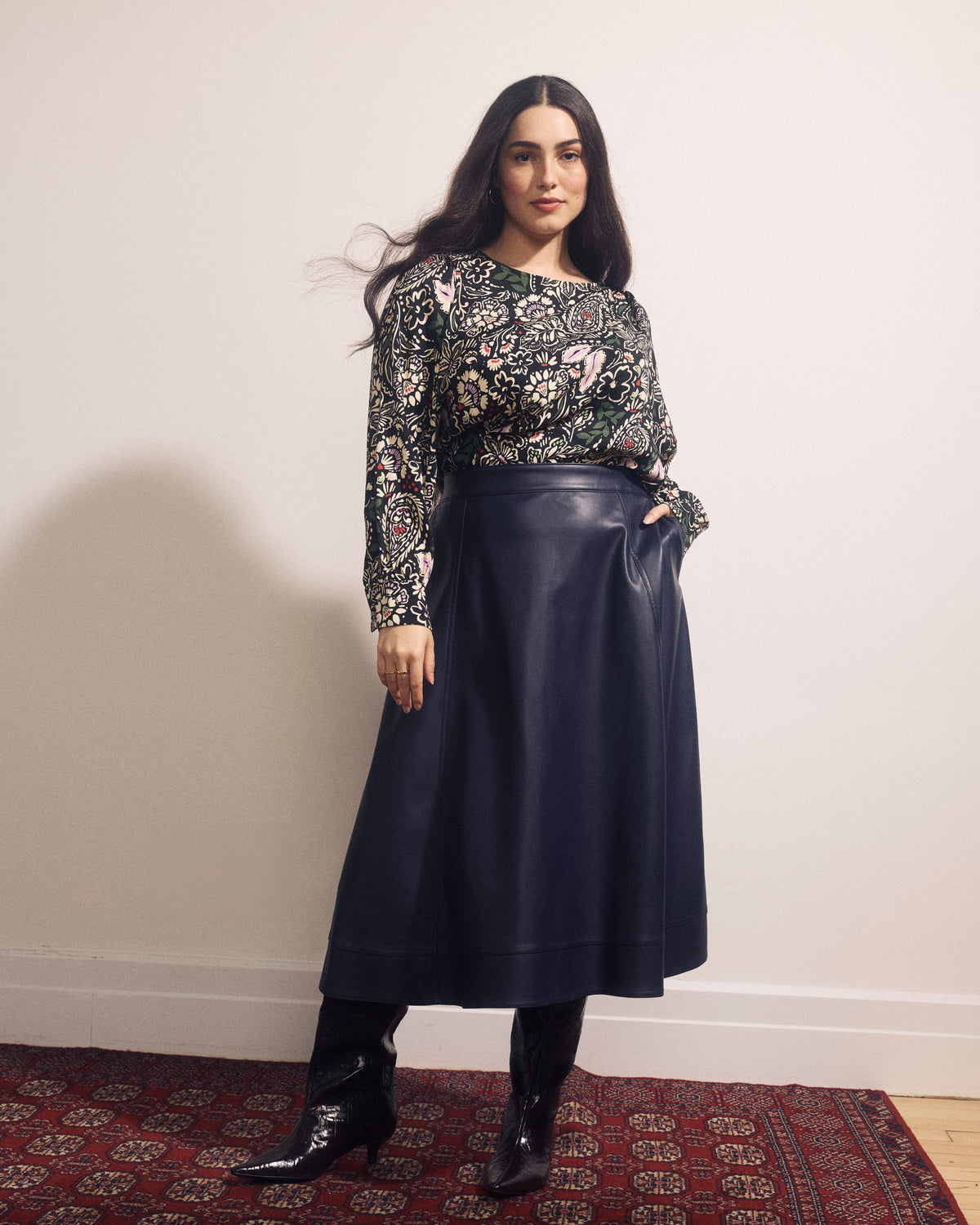 Charlotte Faux Leather Skirt - Supernova