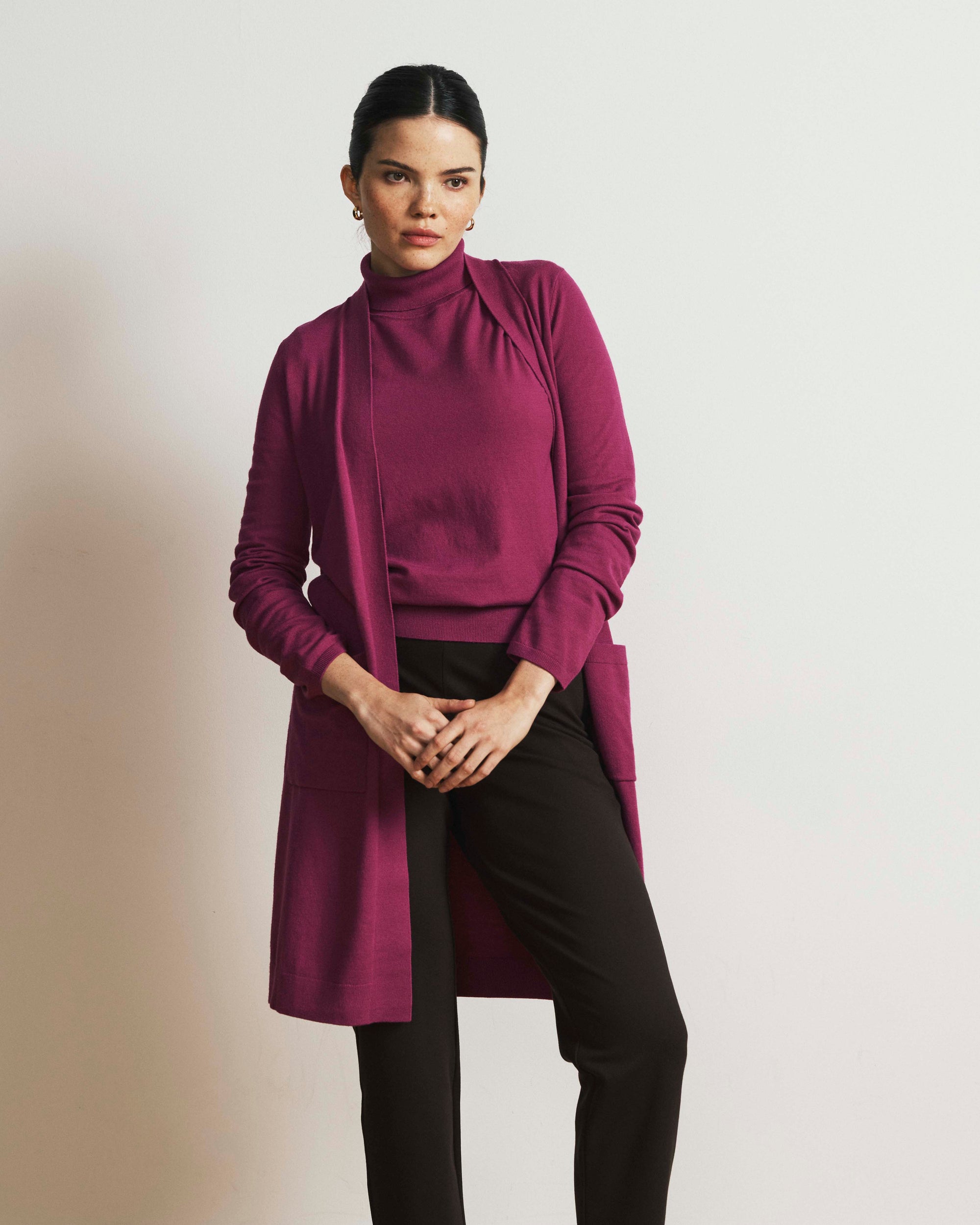 Savvy Fine Knit Turtleneck Sweater Top - Rothko Purple | Plus Size & Straight Size Women's Fashion | Universal Standard