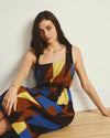 Saulay Square Neck Linen Midi Dress - Beach Ombra Print | Plus Size & Straight Size Women's Fashion | Universal Standard