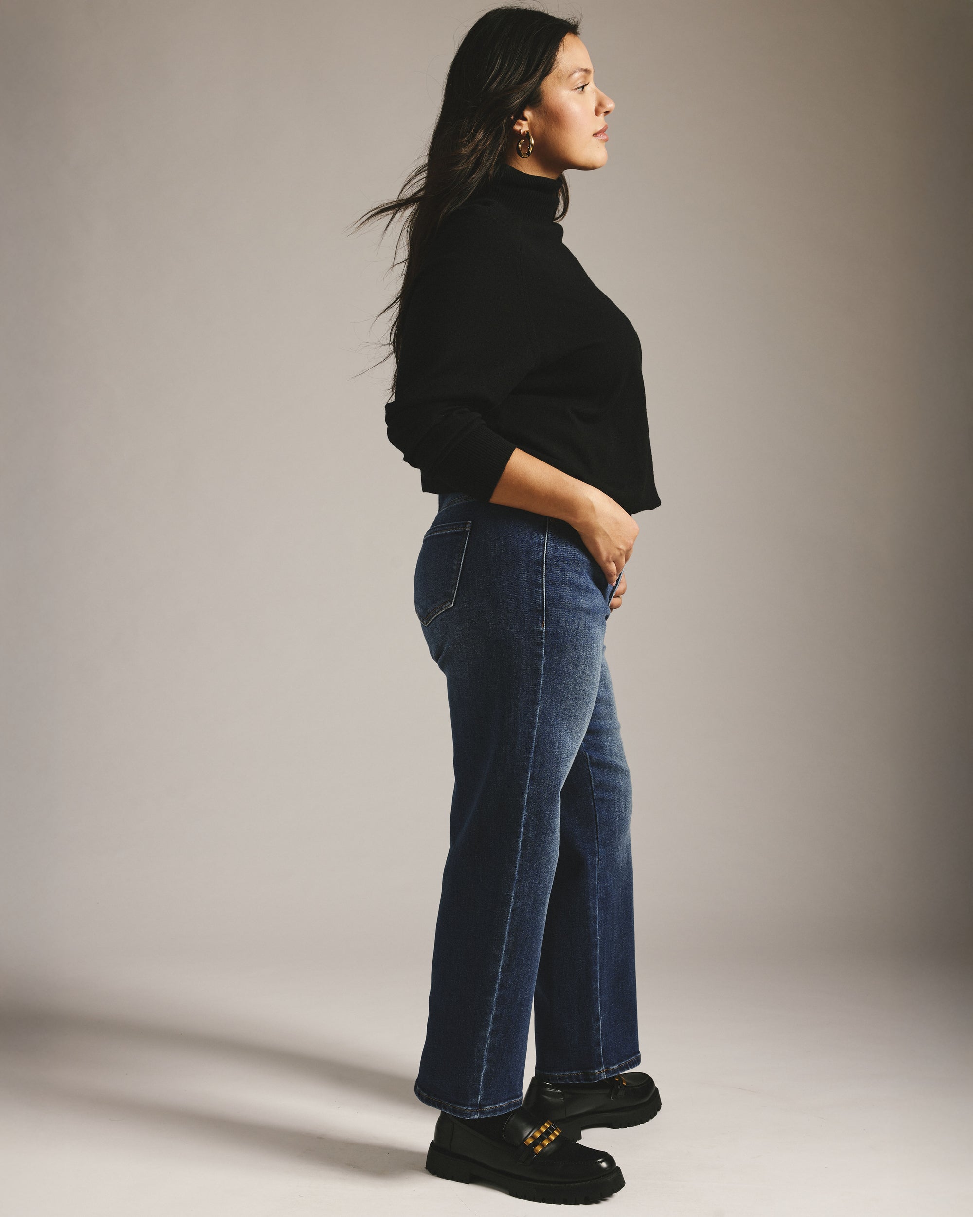 Etta High Rise Straight Leg Jeans 28 Inch - Saint Lawrence Blue