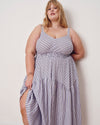 Ruby Smocked Linen Blend Sundress - Lilac Stripe Print | Plus Size & Straight Size Women's Fashion | Universal Standard