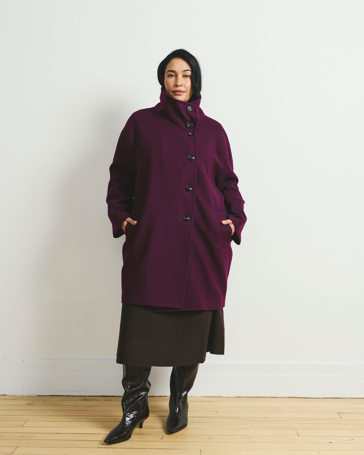 Marlo Cocoon Coat - Gamay
