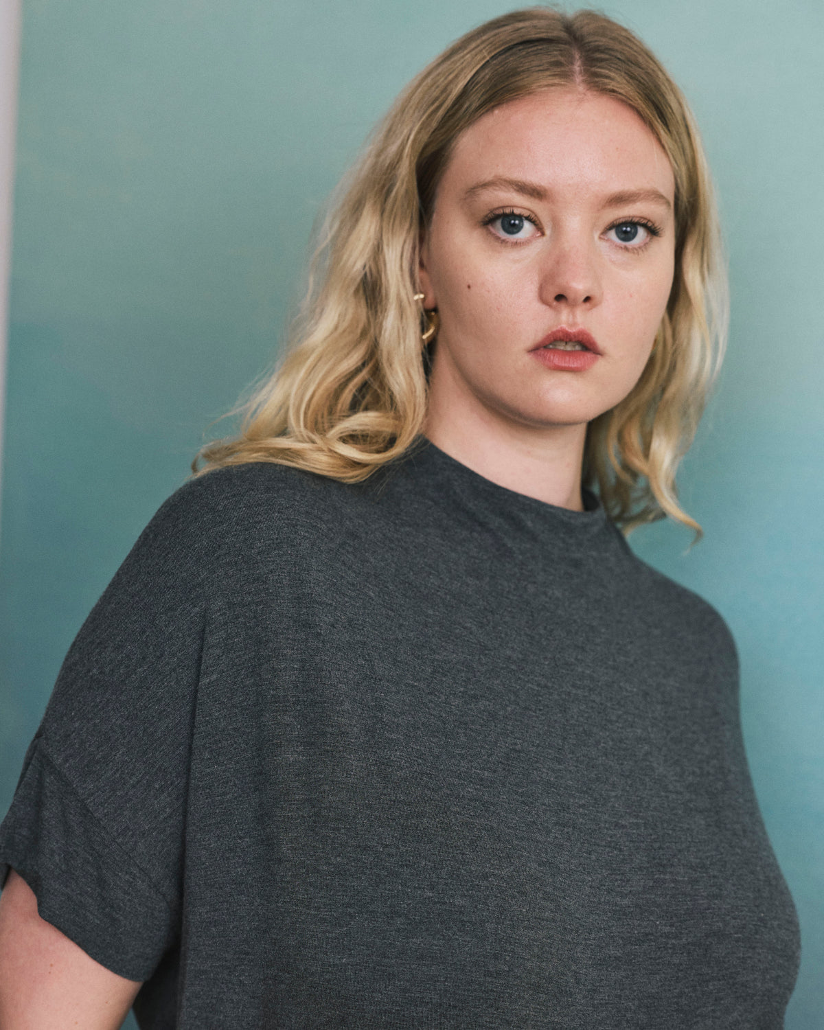 Petra Liquid Jersey Top - Dark Gray Heather | Plus Size & Straight Size Women's Fashion | Universal Standard