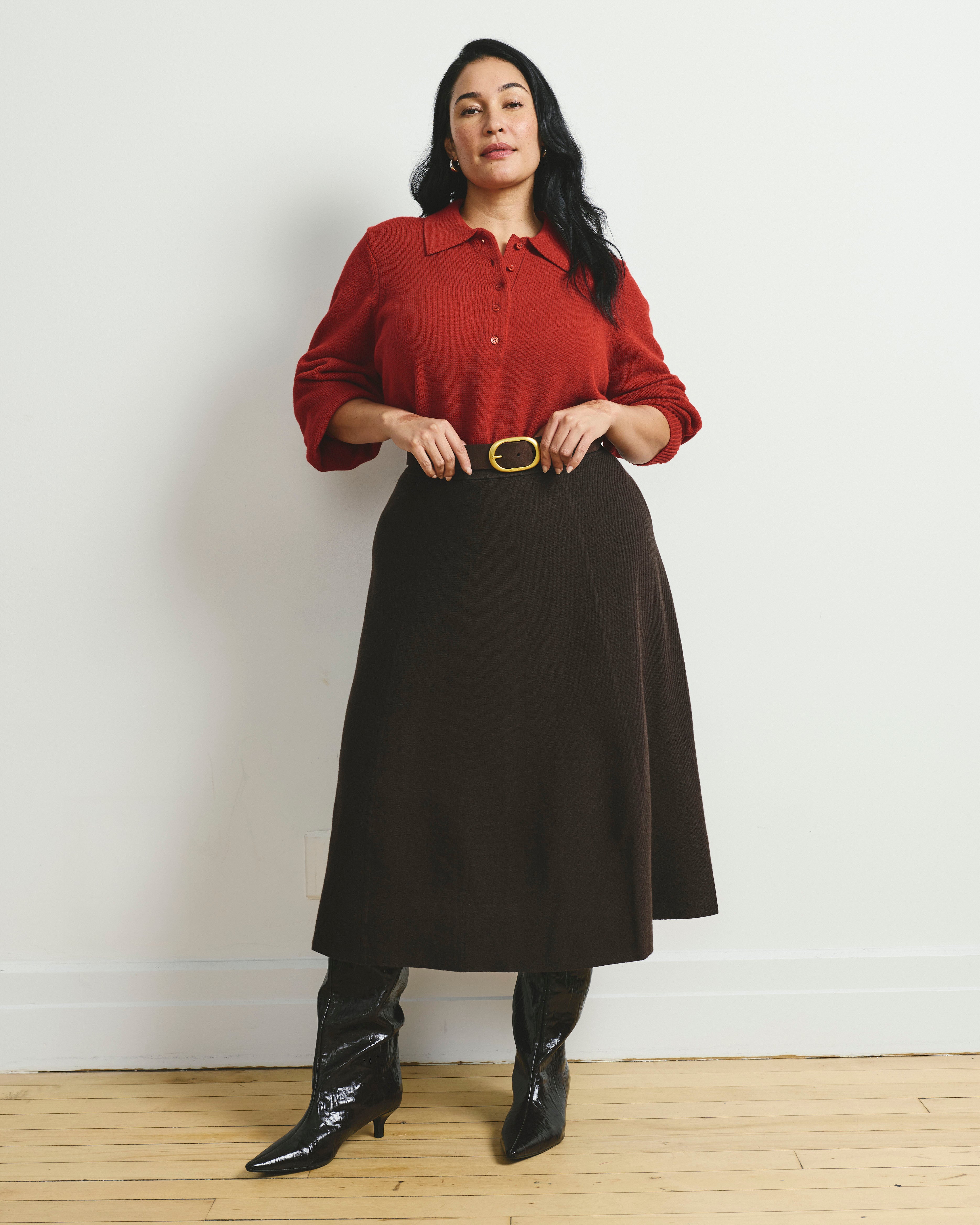 Leonora Sweater Skirt - Espresso