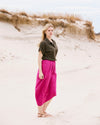 Sandy Short Sleeve Stretch Linen Blend Shirt - Camo | Plus Size & Straight Size Women's Fashion | Universal Standard