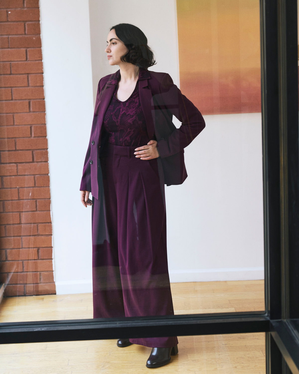 All Day Warren Double Breasted Blazer - Gamay