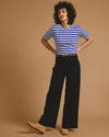 Maia Stovepipe Sleeve Tee - Hammersmith Blue/White Stripe | Plus Size & Straight Size Women's Fashion | Universal Standard