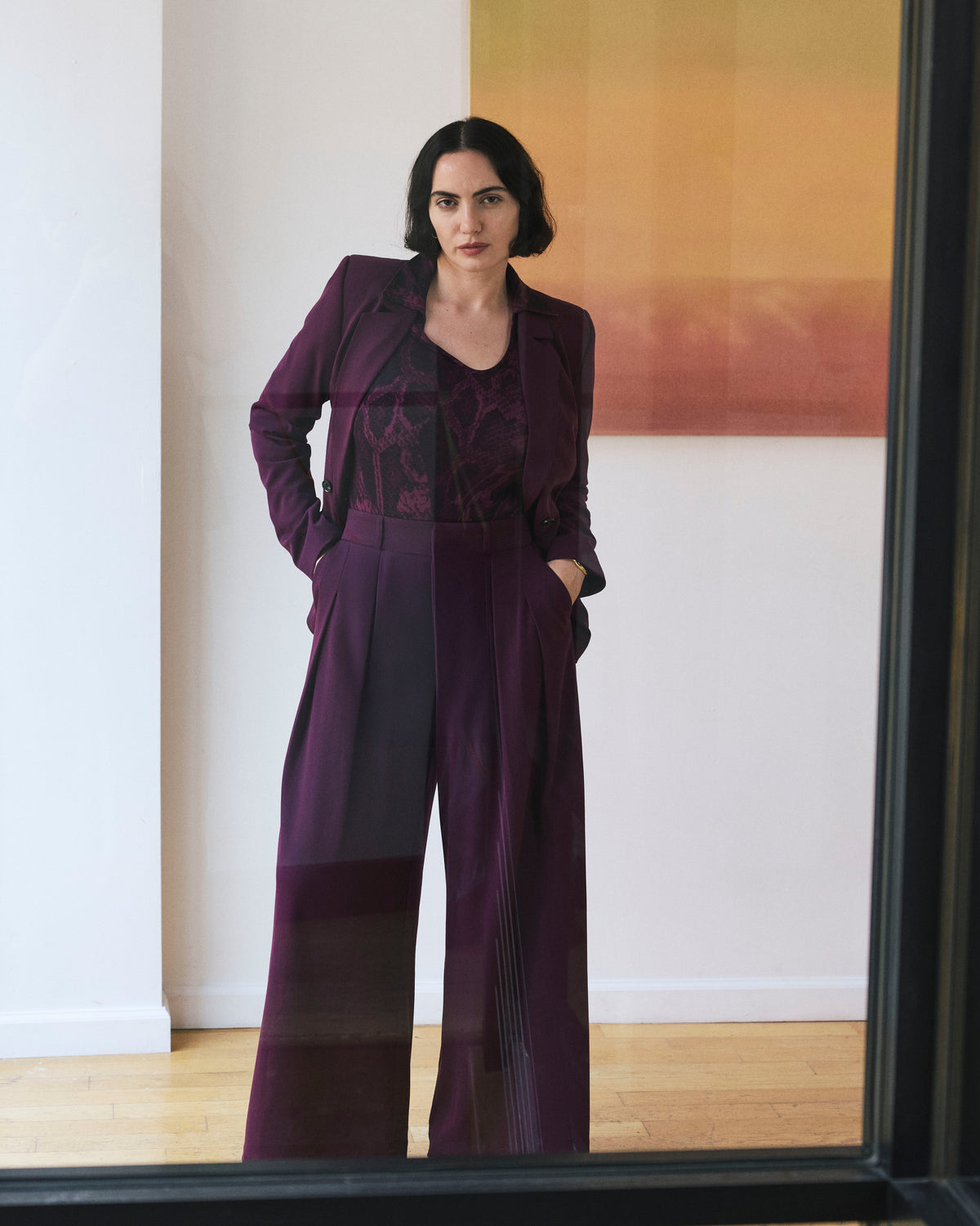All Day Warren Double Breasted Blazer - Gamay