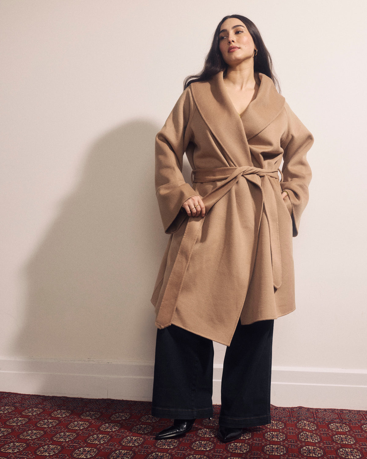 Asha Double Face Wool Blend Coat - Biscotti | Plus Size & Straight Size Women's Fashion | Universal Standard