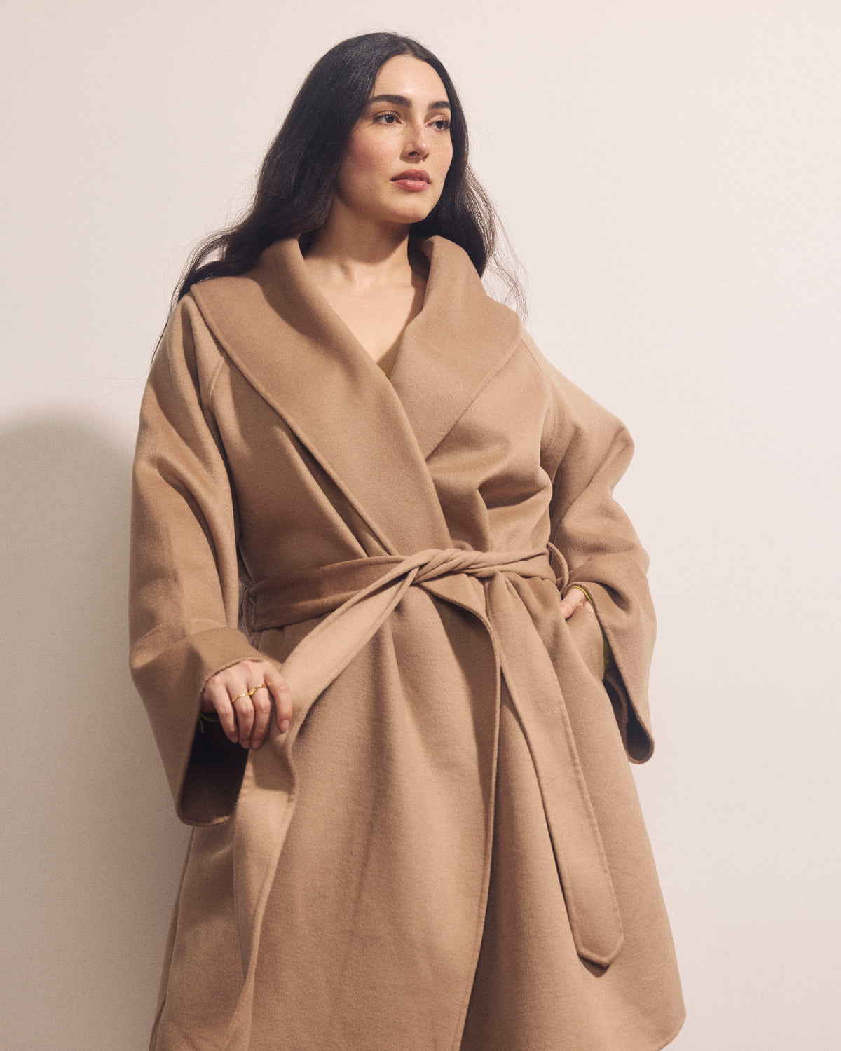Asha Double Face Wool Blend Coat - Biscotti | Plus Size & Straight Size Women's Fashion | Universal Standard