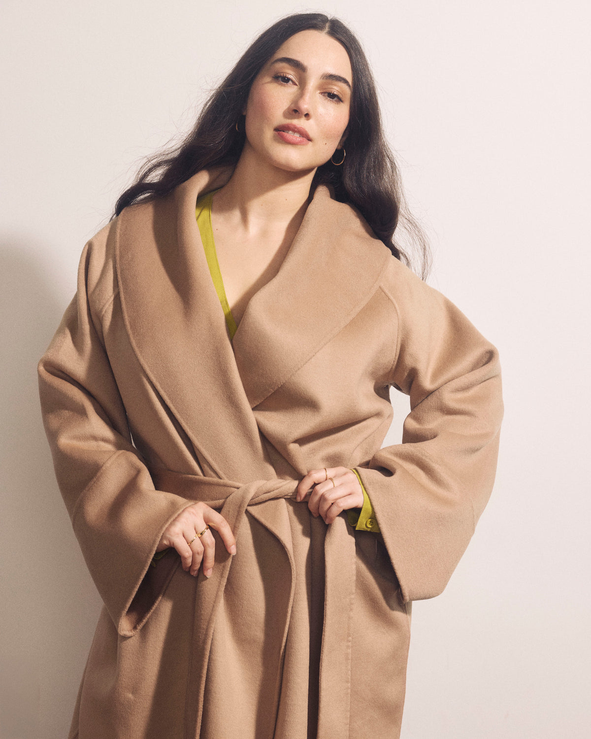 Asha Double Face Wool Blend Coat - Biscotti | Plus Size & Straight Size Women's Fashion | Universal Standard