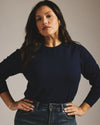 Savvy Fine Knit Crew Sweater - Midnight