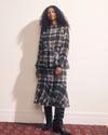 Navarte Chiffon Midi Skirt - Plaid Bourgeois Print