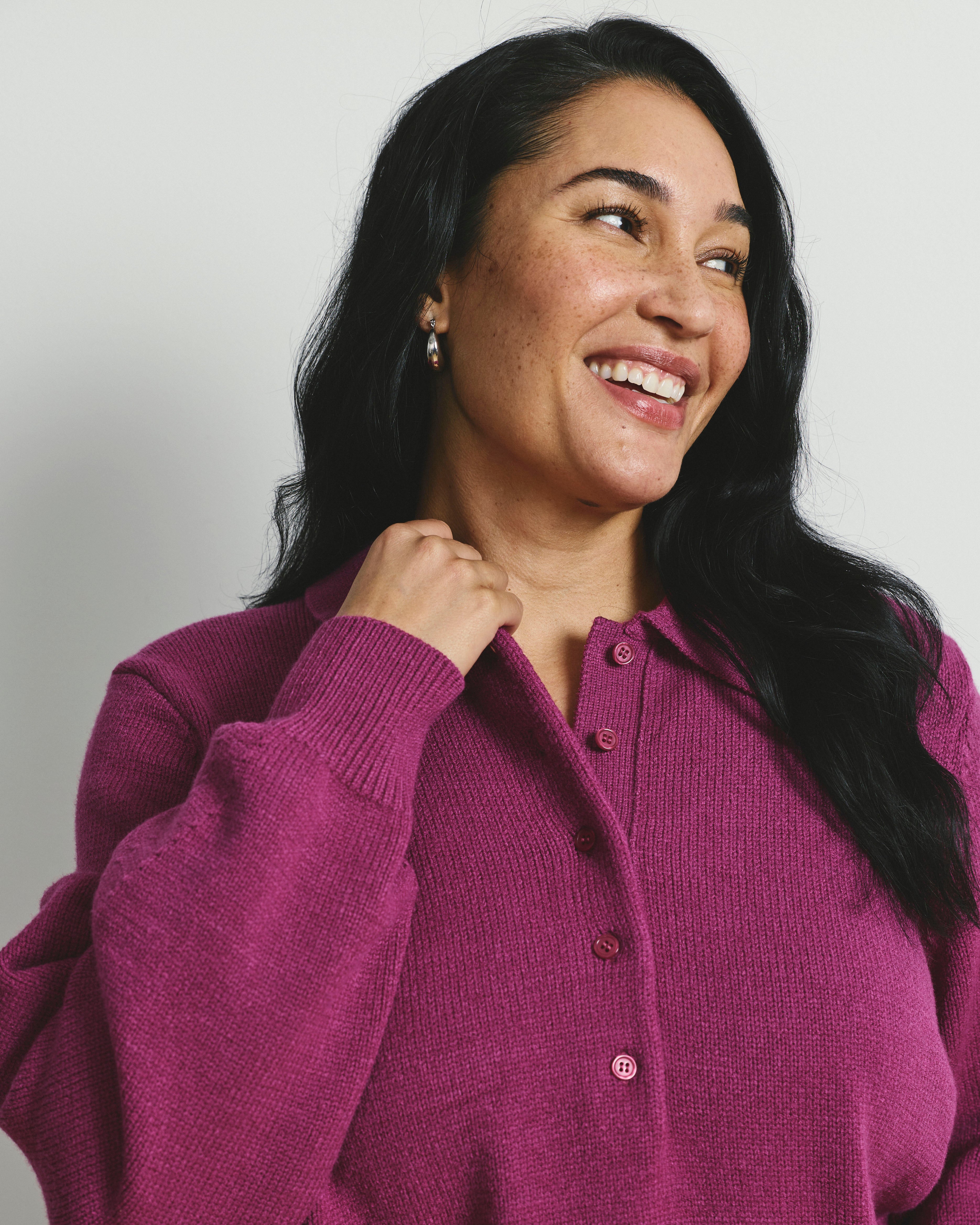 Soft Spun Polo Sweater - Rothko Purple