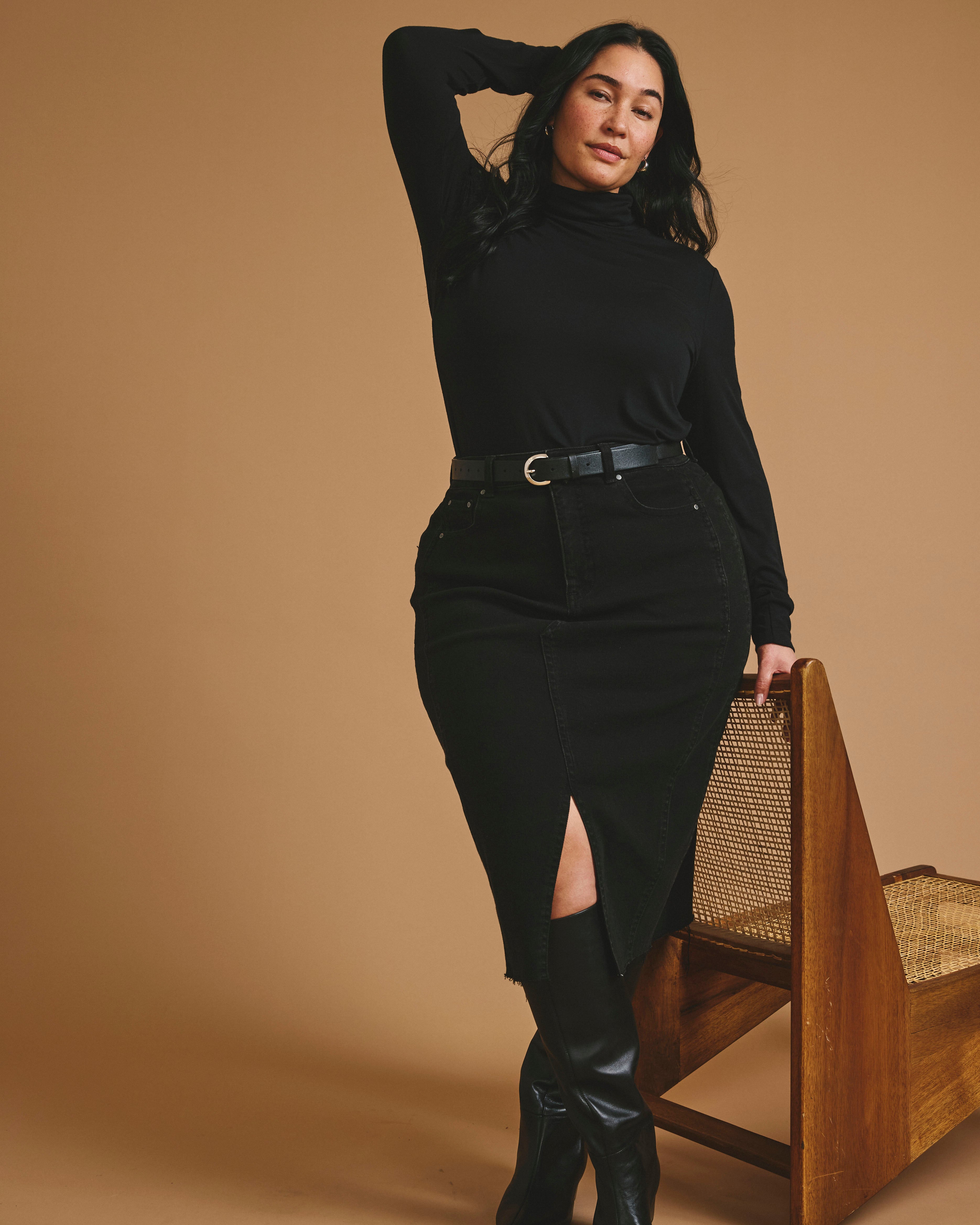 Cloud Rib Turtleneck - Black | Plus Size & Straight Size Women's Fashion | Universal Standard