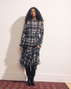 Hermione Flowy Hem Chiffon Blouse - Plaid Bourgeois Print