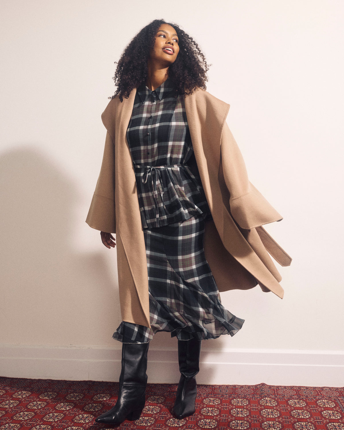 Asha Double Face Wool Blend Coat - Biscotti | Plus Size & Straight Size Women's Fashion | Universal Standard