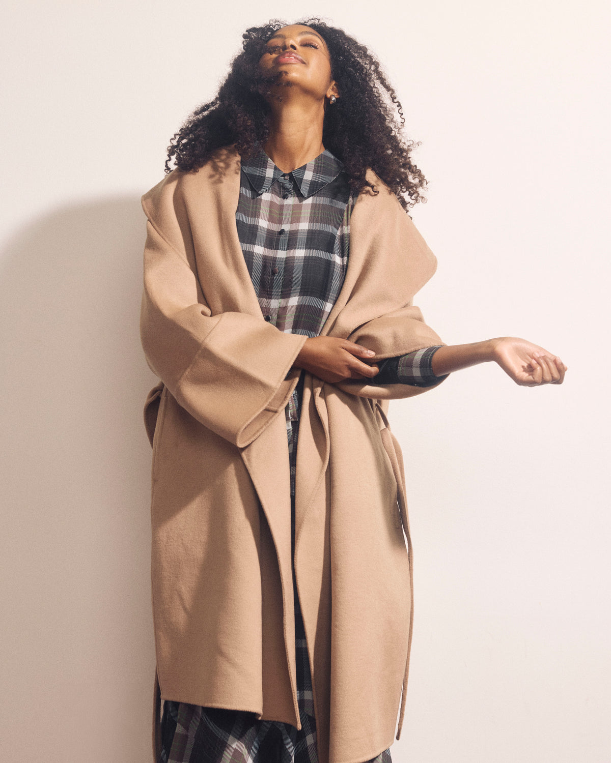 Asha Double Face Wool Blend Coat - Biscotti | Plus Size & Straight Size Women's Fashion | Universal Standard