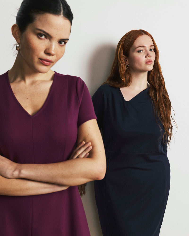 Lando Sculpted Ponte Dress - Navy | Plus Size & Straight Size Women's Fashion | Universal Standard