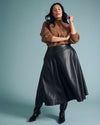 Charlotte Vegan Leather Skirt - Black