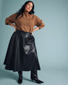 Charlotte Vegan Leather Skirt - Black