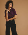 Chelsea Liquid Jersey Short Sleeve Shirt - Acai | Plus Size & Straight Size Women's Fashion | Universal Standard