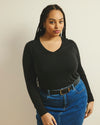 Long Sleeve V Rex - Black | Plus Size & Straight Size Women's Fashion | Universal Standard