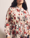 Hermione Flowy Hem Chiffon Blouse - Magic Rose Print