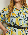 Odeon Linen Blend Shirtdress - Limoncello Print | Plus Size & Straight Size Women's Fashion | Universal Standard
