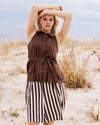 Adelaide Sleeveless Linen Blend Shirt - Peppercorn | Plus Size & Straight Size Women's Fashion | Universal Standard